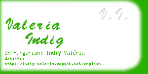 valeria indig business card